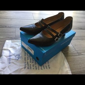 Fluevog Black Leather Pumps